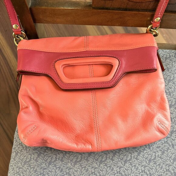 Coach Handbags - COACH 13388 Bonnie Leather Foldover Crossbody Purse in Pink‎ Adjustable Strap